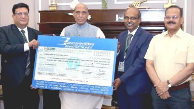 Photo of BEL hands over second interim dividend cheque of Rs. 174.43 Crore for FY 2020-21 to Raksha Mantri Shri Rajnath Singh