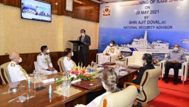 Photo of Indian Coast Guard Offshore Patrol Vessel Sajag commissioned by National Security Advisor Shri Ajit Doval