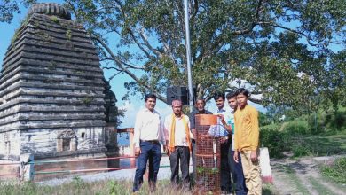 Photo of देवी मंदिर मडलक और शिव मंदिर मजपीपल में ढाक वृक्ष रोपण