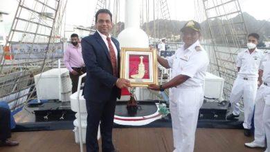 Photo of भारतीय नौसेना के प्रशिक्षण जहाज आईएनएस सुदर्शिनी का दौरा