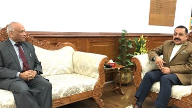 Photo of LG, Ladakh Shri R.K.Mathur calls on Dr Jitendra Singh to discuss developmental and administrative issues related to UT of Ladakh