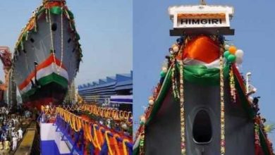 Photo of Launch of 2nd Project 17A Ship ‘HIMGIRI’