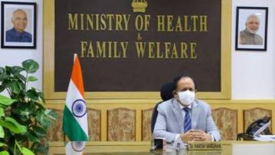 Photo of Dr Harsh Vardhan virtually participates in a meeting with Ministers of Health of the NAM (Non-Aligned Movement) Countries