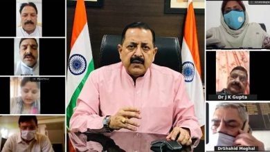 Photo of Union Minister Dr Jitendra Singh interacts with DDC Chairmen & Municipal Council Presidents of Udhampur Lok Sabha Constituency