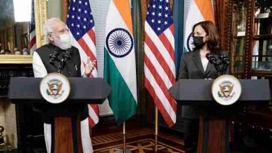 Photo of प्रधानमंत्री श्री नरेन्द्र मोदी और संयुक्त राज्य अमेरिका की उपराष्ट्रपति कमला हैरिस के बीच बैठक